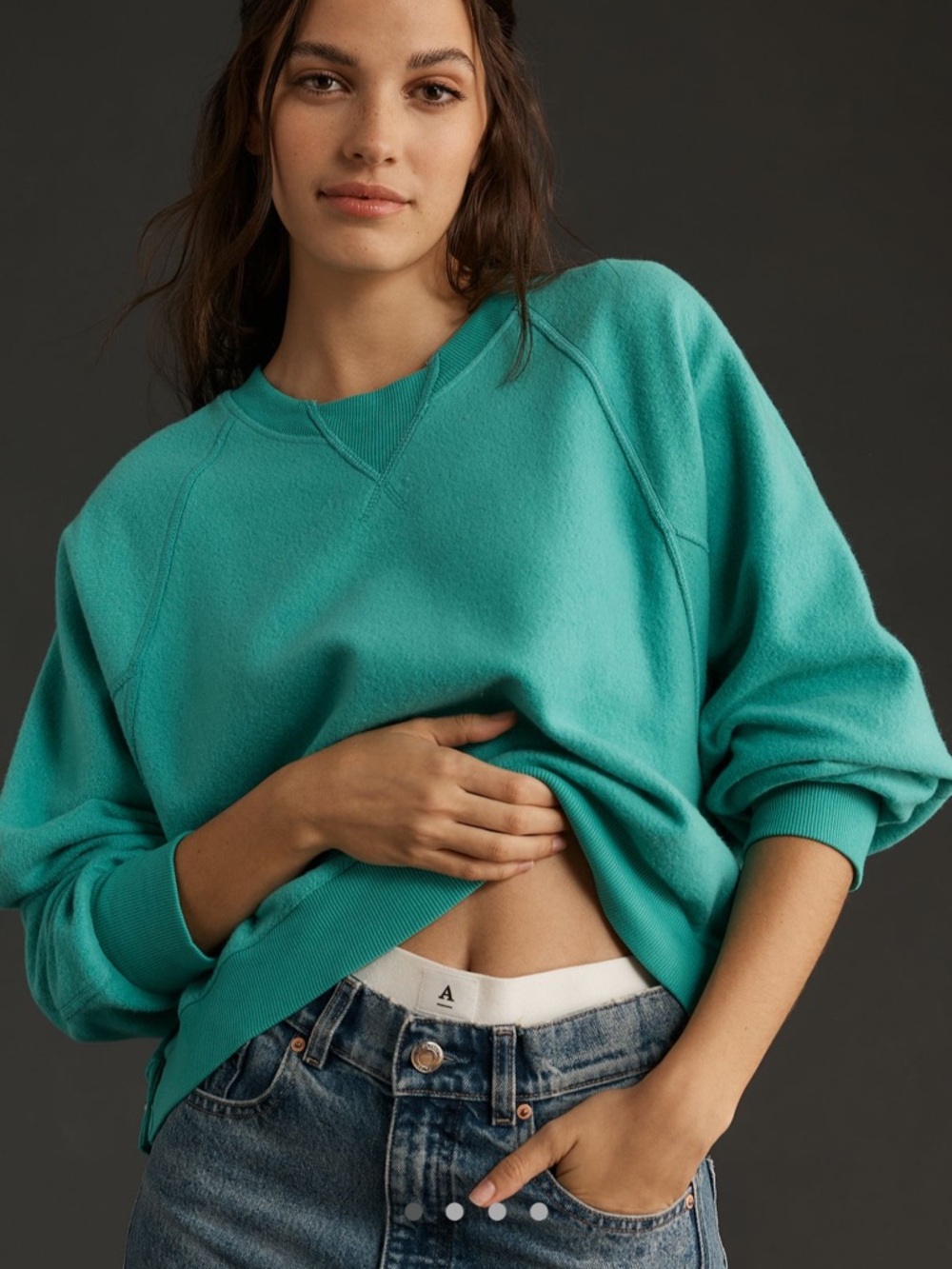 Anthropologie Green Sweatshirt